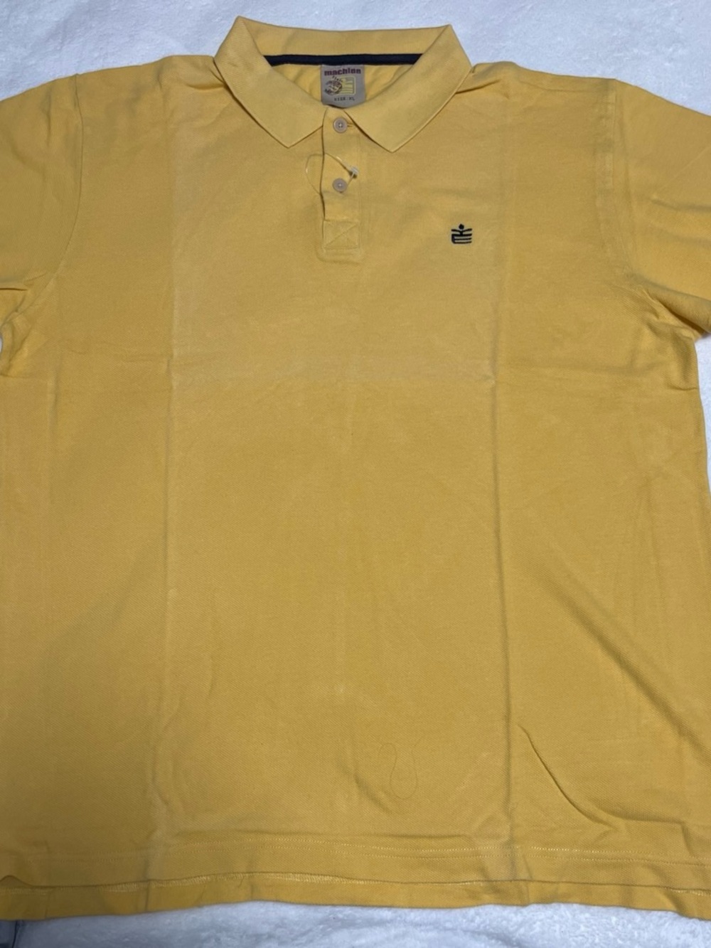 Machine Men's Yellow Polo Shirt with Subtle Chest Logo